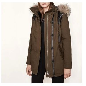 Maje Gove Faux Fur Parka Coat